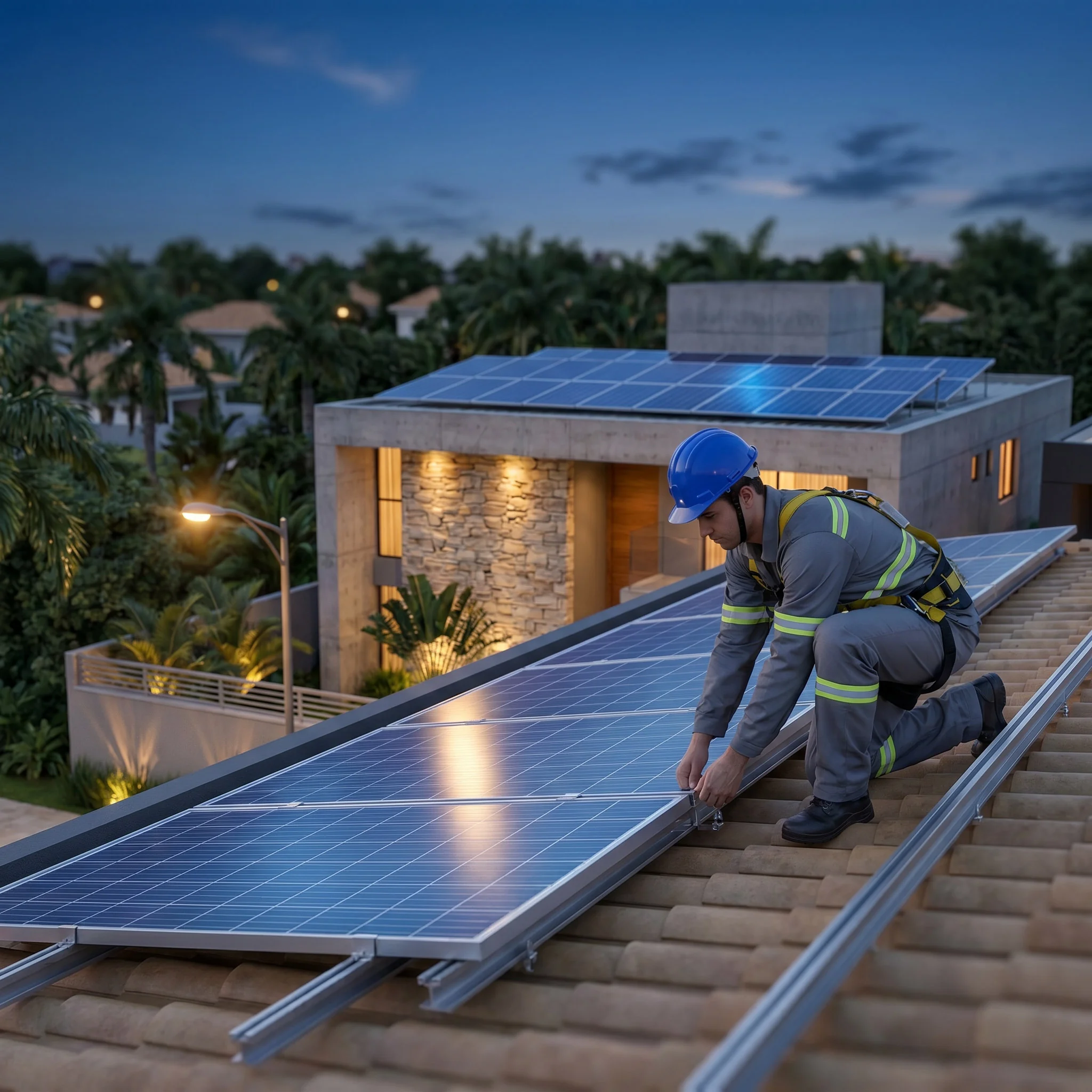 Instalação de painéis solares Prisma